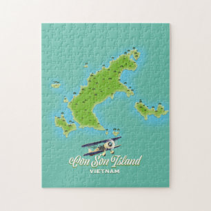 Puzzle Carte de l'île de Con Son Viêt Nam