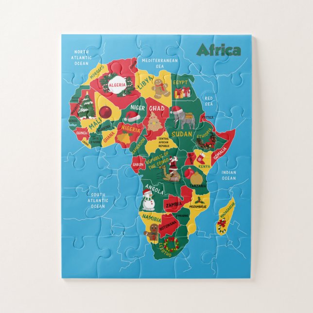 Puzzle Carte de Noël Afrique (Vertical)