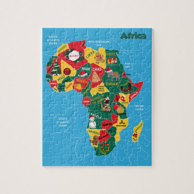 Puzzle Carte de Noël Afrique (Vertical)