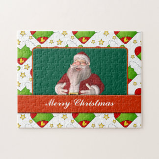 Puzzle Carte de Noël avec bas et étoiles