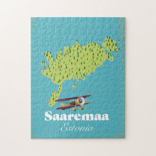 Puzzle Carte de Saaremaa Estonie