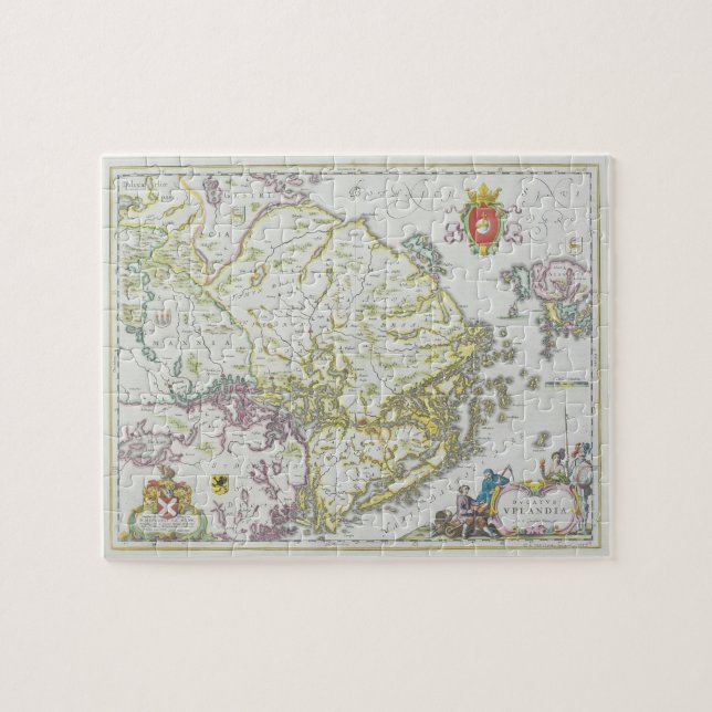 Puzzle Carte de Stockholm, Suède (Horizontal)