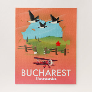 Puzzle carte de vacances à Bucarest Roumanie
