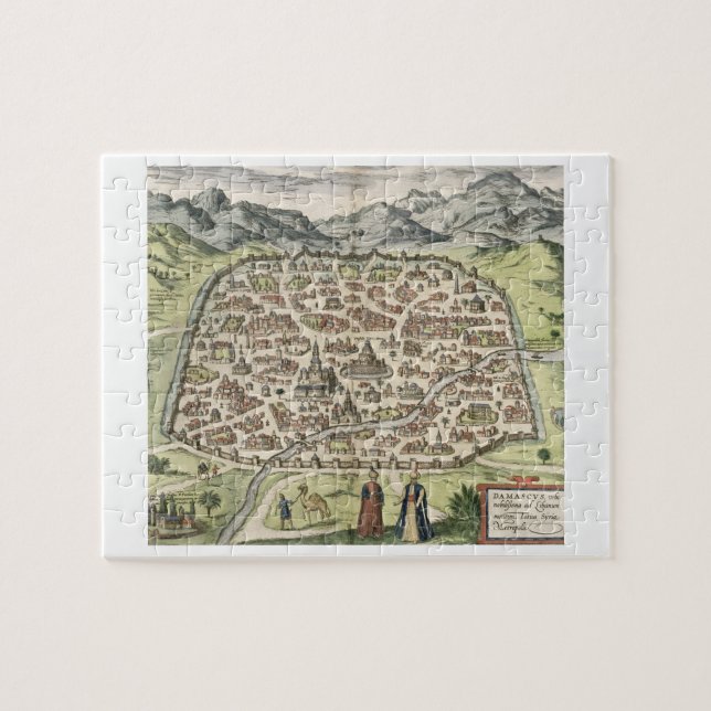 Puzzle Carte de ville de Damas, Syrie, 1620 (gravure) (Horizontal)