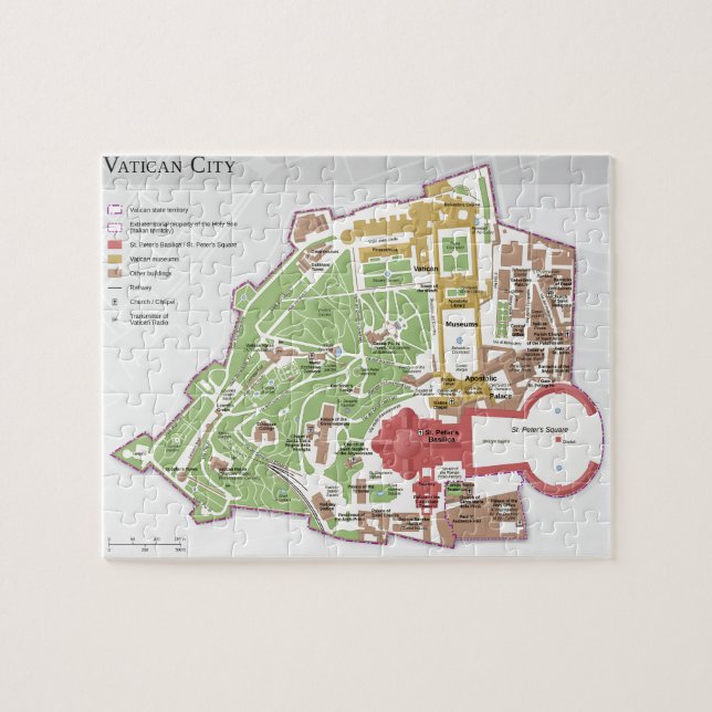 Puzzle Carte de Ville du Vatican (Horizontal)