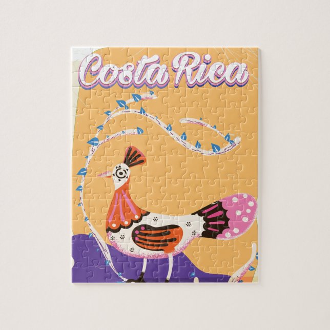 Puzzle Carte de voyage costaricaine (Vertical)