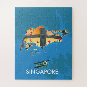Puzzle Carte de voyage de Singapour