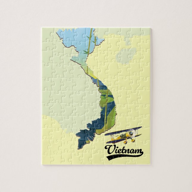 Puzzle Carte de voyage du Vietnam (Vertical)