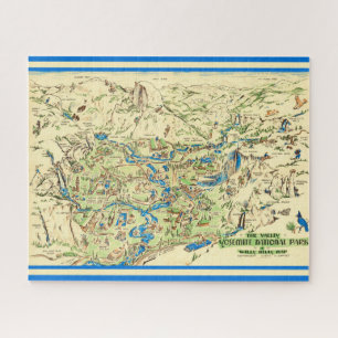 Puzzle Carte de Yosemite Valley 16x20