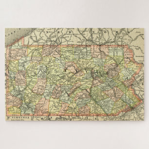Puzzle Carte des antiquités de Pennsylvanie