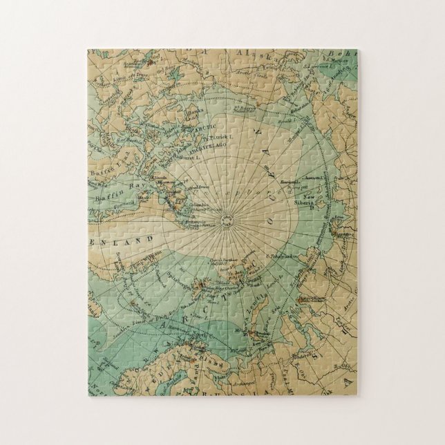 Puzzle Carte des cercles arctiques (Vertical)