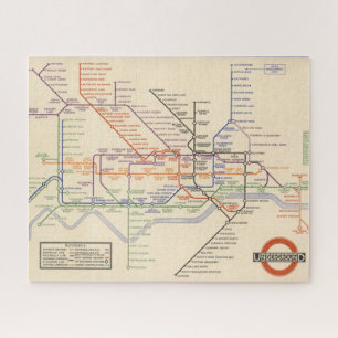 Puzzle Carte des chemins de fer souterrains de Londres