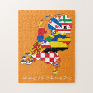 Puzzle Carte des drapeaux des provinces du Pays-Bas