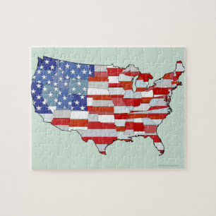 Puzzle Carte des États-Unis d'Amérique
