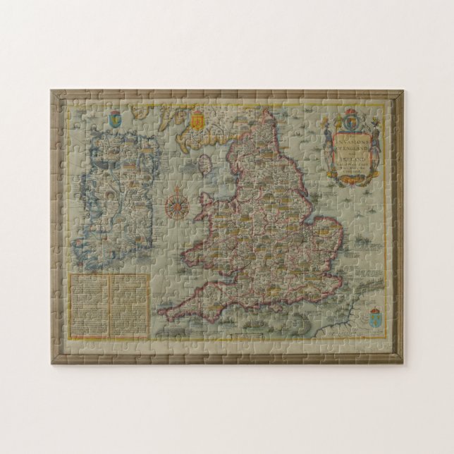 Puzzle Carte des invasions de l'Angleterre et de (Horizontal)