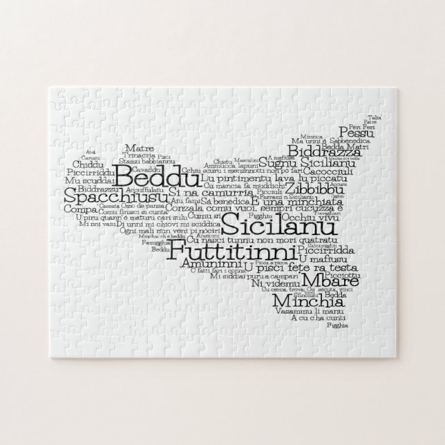 Puzzle Carte des mots siciliens (Horizontal)