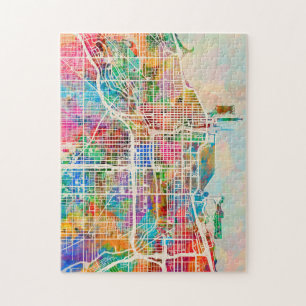 Puzzle Carte des rues de Chicago