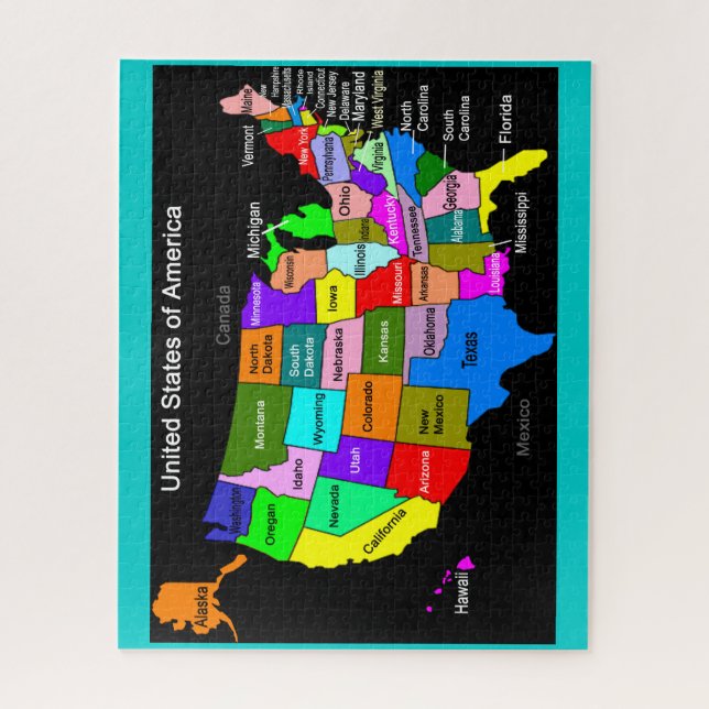 Puzzle Carte des USA (Vertical)