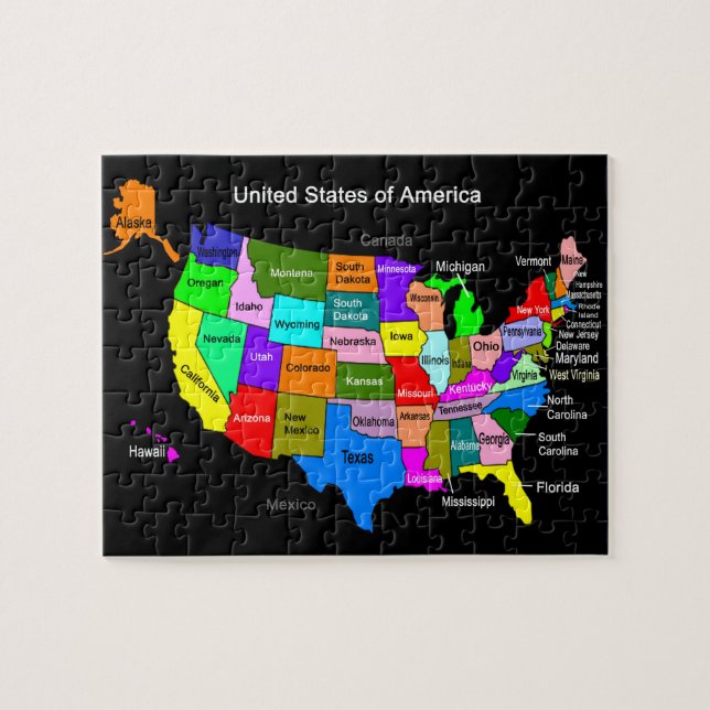 Puzzle Carte des USA (Horizontal)