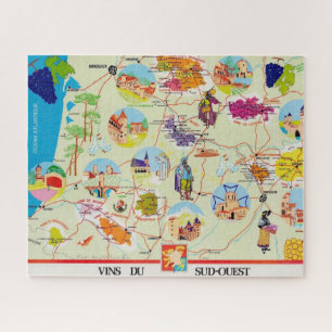 Puzzle Carte des vins de France 16x20