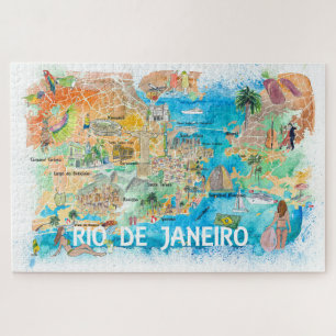 Puzzle Carte des voyages de Rio de Janeiro