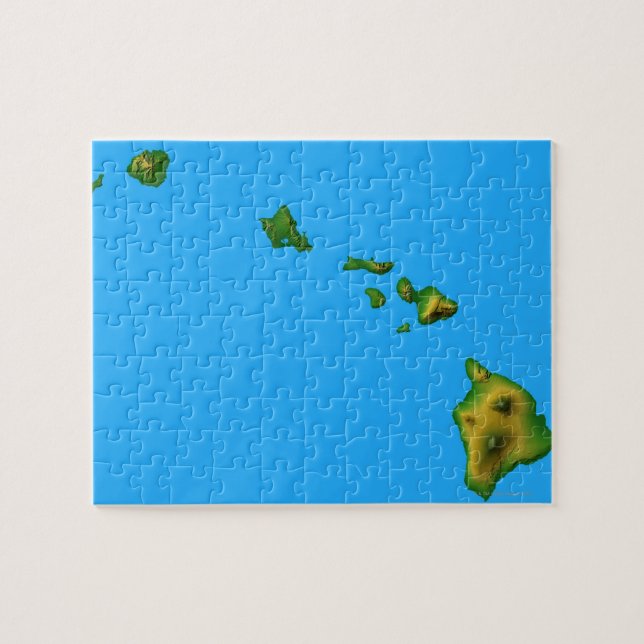 Puzzle Carte d'Hawaï (Horizontal)