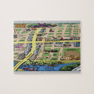 Puzzle Carte du centre-ville d'Austin au Texas
