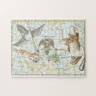 Puzzle Carte du ciel vintage Constellation d'Hercules