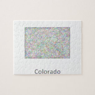 Puzzle Carte du Colorado