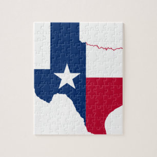 Puzzle Carte Du Drapeau Du Texas