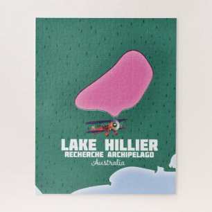 Puzzle Carte du lac Hillier en Australie.