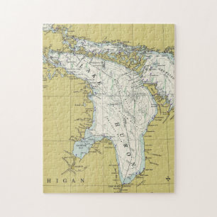 Puzzle Carte du lac Huron (1979)