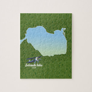 Puzzle Carte du lac Selawik Alaska