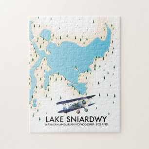 Puzzle Carte du lac Sniardwy Pologne