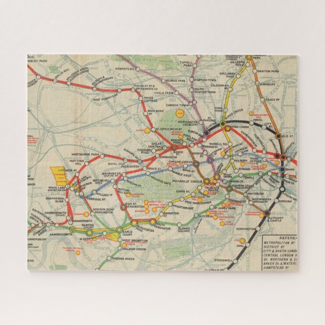 Puzzle Carte du métro de Londres (Horizontal)