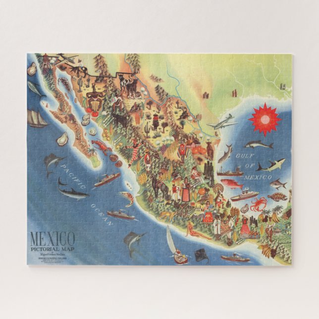 Puzzle Carte du Mexique par Miguel Gomez Medina (Horizontal)