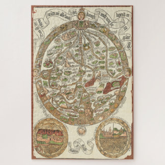 Puzzle Carte du monde de coupe de bois 1480
