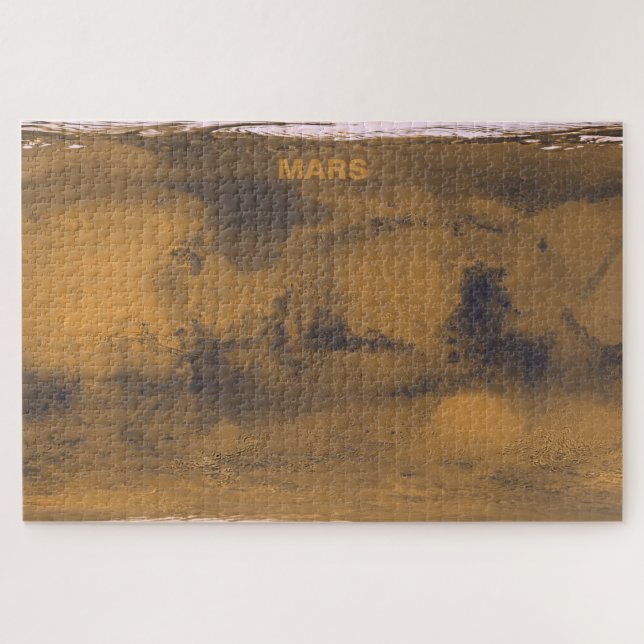 Puzzle Carte du monde de Mars Red Planet par satellite (Horizontal)