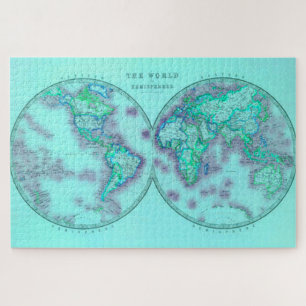 Puzzle Carte du monde Hemisphères