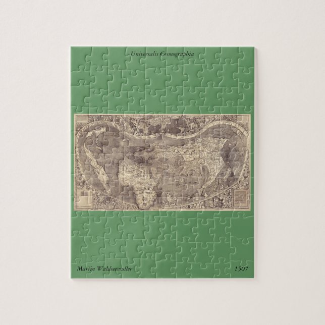 Puzzle Carte du monde Martin Waldseemuller 1507 (Vertical)