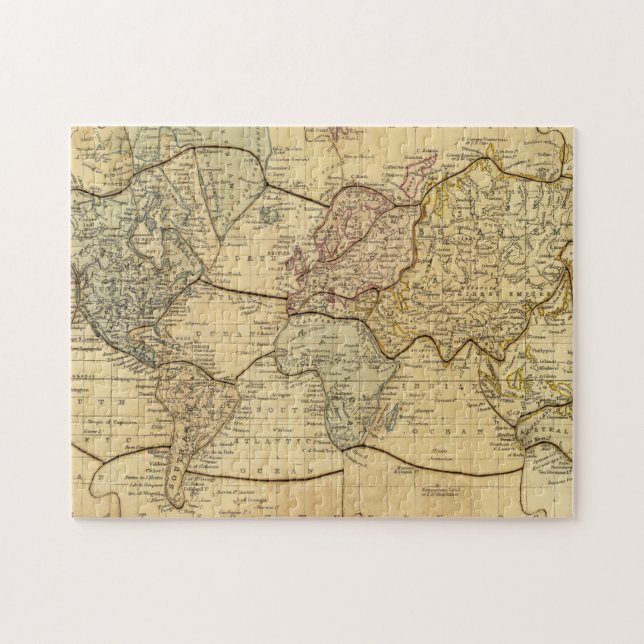 Puzzle Carte du monde sur la projection des Mercators (Horizontal)