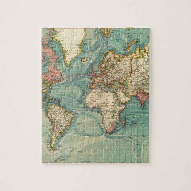 Puzzle Carte du monde vintage (Vertical)