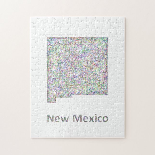 Puzzle Carte du Nouveau Mexique (Vertical)
