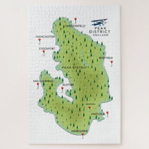 Puzzle Carte du Peak District Angleterre