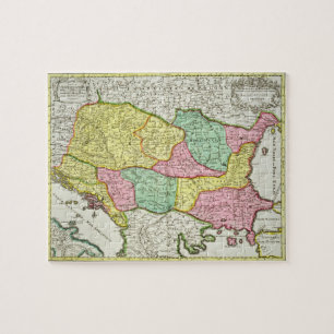 Puzzle Carte du royaume de la Hongrie et des états qui