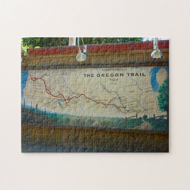 Puzzle Carte du sentier de l'Oregon. (Horizontal)