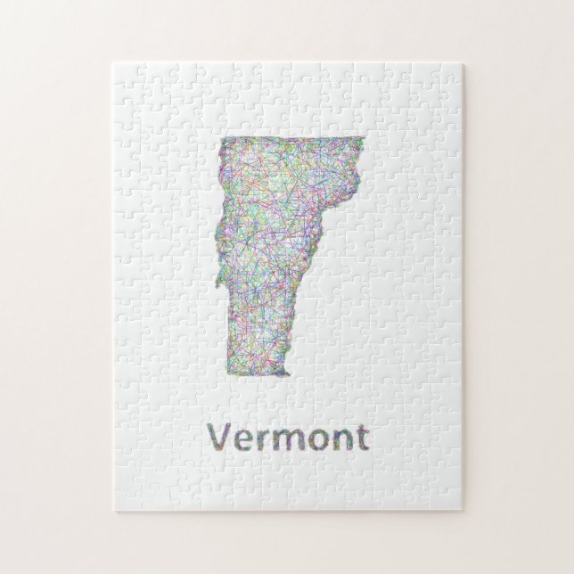 Puzzle Carte du Vermont (Vertical)