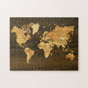 Puzzle Carte en bois du monde