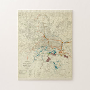 Puzzle Carte ferroviaire Vintage Baltimore MD (1922)