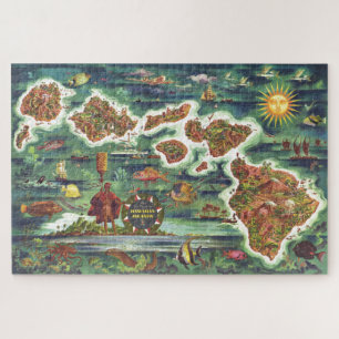 Puzzle Carte historique des îles Hawaiiennes antiques